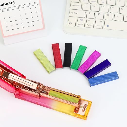 Multibey 7 Pack Colorful Standard Staples Bulk Refill - Image 4