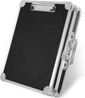 Aluminum Briefcase, Key Lock Clipboard Storage Box, Lockable Storage Case by LASUK