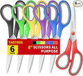 Scissors Bulk Set of 6-Pack, Taotree 8"Scissors All Purpose Heavy Duty | Sharp by Taotree