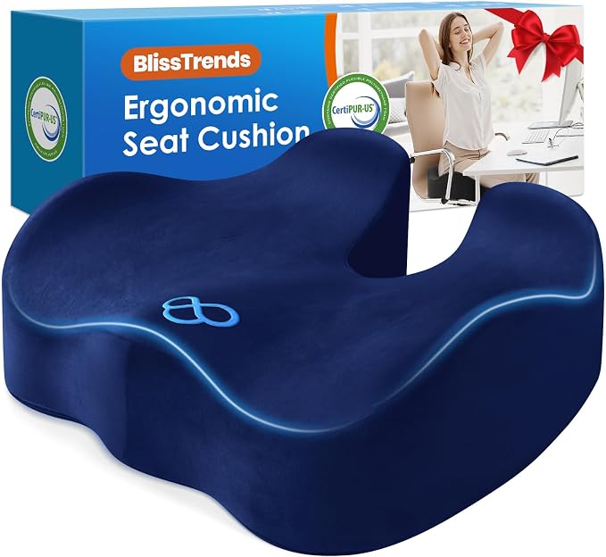 BlissTrends Seat Cushion, Thick Memory Foam Cushions by BlissTrends