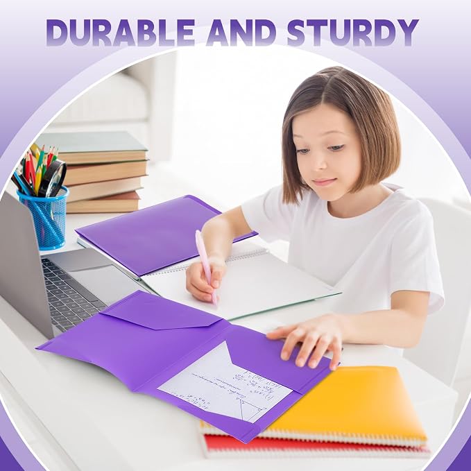 Henoyso 36 Pack Purple Plastic Folders - Image 7