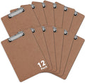 Clipboards, PANDRI 12 Pack Hardboard Office Clipboards, Low Profile Clip by PANDRI