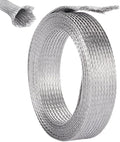UNICRAFTALE 1" Wide Stainless Steel Braided Sleeving Braid Cable Wire Shielding by UNICRAFTALE