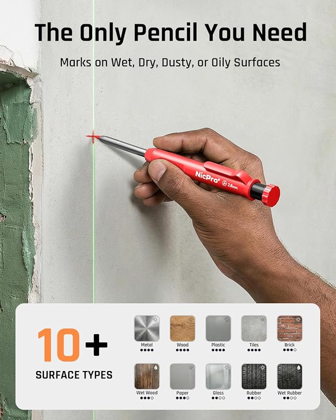 Nicpro 11 Pack Carpenter Pencil Set - Image 5