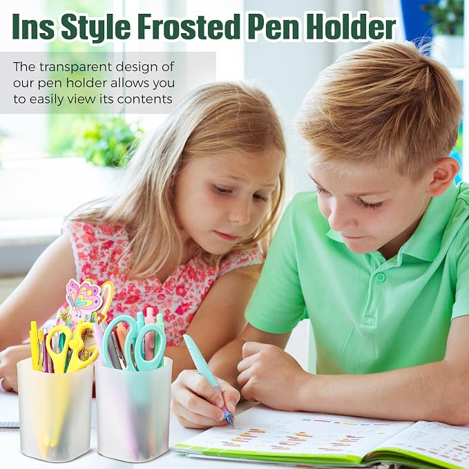 30 Pack Pen Holder Pen Cups for Desk Organizers and Storage Stationery Plastic - Image 5