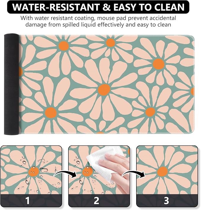 iCasso Desk Mat, XXL Large Mouse Pad, Anti-Slip Big Mousepad - Image 3