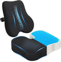 Gel Seat Cushion & Lumbar Support Pillow Set, Cooling Memory Foam by Unknown