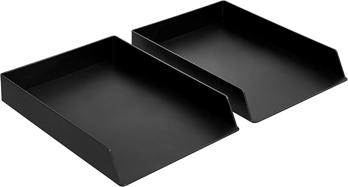 Amazon Basics Rectangular Plastic Desk Organizer, Letter Tray by AmazonBasics