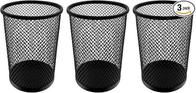 HSYMQ Desk Pencil Pen Holder, Wire Mesh Pen Cup Holder by HSYMQ