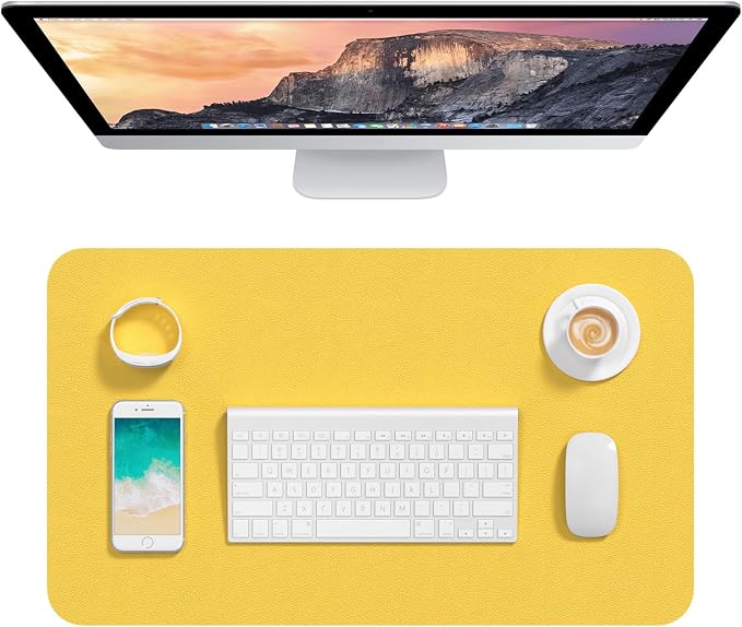 Hsurbtra Desk Pad, 23.6" x 13.8" PU Leather Desk Mat, M Extended Mouse Pad by Hsurbtra