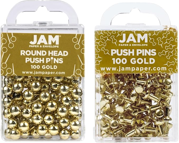 JAM PAPER Colorful Push Pins by JAMPaper