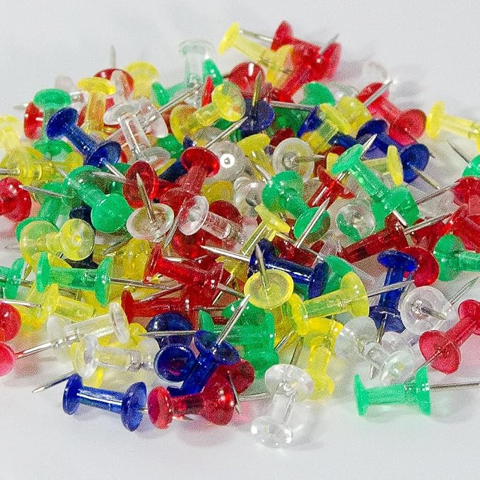 100 Pack Push Pins Tacks, Steel Point, Thumb Tacks - Image 4