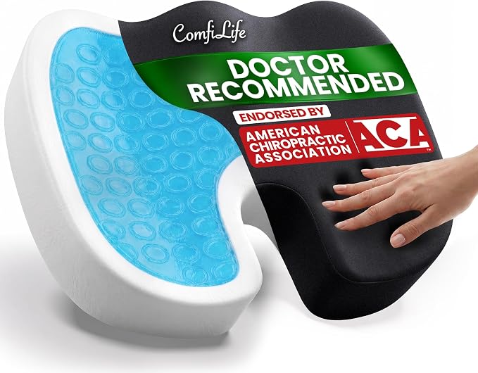 ComfiLife Premium Gel & Memory Foam Seat Cushion – Doctor Recommended Office by ComfiLife