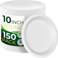 150pcs 100% Compostable Paper Plates, Heavy Duty, Eco Friendly, Biodegradable by Birchio