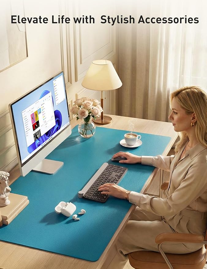 Aothia Faux Leather Desk Mat - Image 8