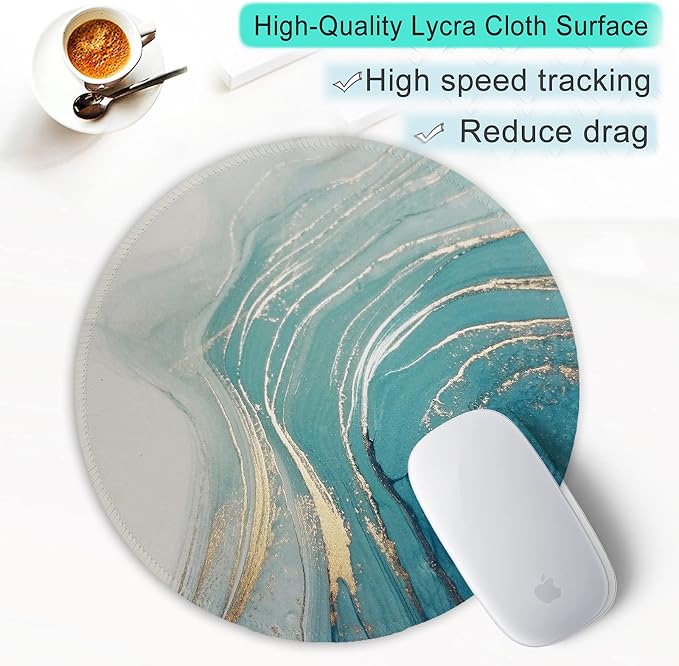 ITNRSIIET Round Mouse Pad with Stitched Edge Premium-Textured Waterproof - Image 6