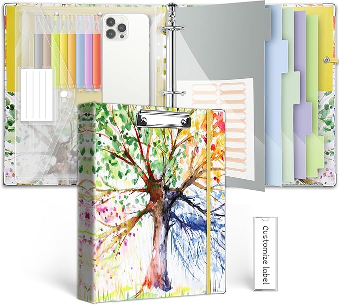 3 Ring 1 Inch Binder Organizer, KLLVE Three Ring Binders by KLLVE