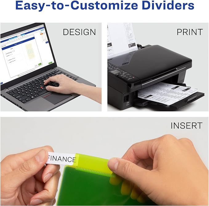 Avery Dividers for 3 Ring Binders, 5-Tab Plastic Binder Dividers, Insertable - Image 7