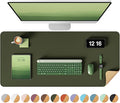YSAGi Double-Sided Desk Pad, 31.5"x15.7" Leather Desk Mat, Eco Cork Desk Pad by YSAGi