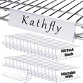 Kathfly 100 Pack Wire Shelf Label Holders Shelf Cable Tags by Kathfly