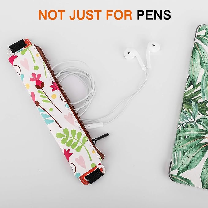 MoKo Pencil Case, PU Leather Pen Pencil Pouch Holder Stationery Zipper Bag - Image 5