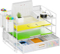 Marbrasse Desk Organizer and Accessories Polystyrene, 4-Tier Paper File Letter by Marbrasse