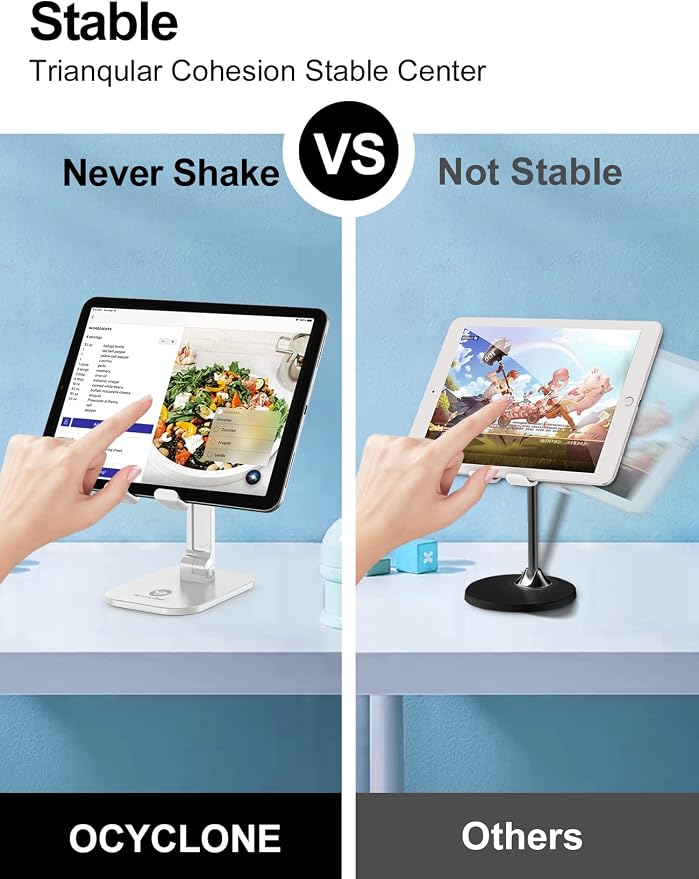 OCYCLONE Phone Stand, Adjustable Height and Angle Foldable Cell Phone Stand - Image 5
