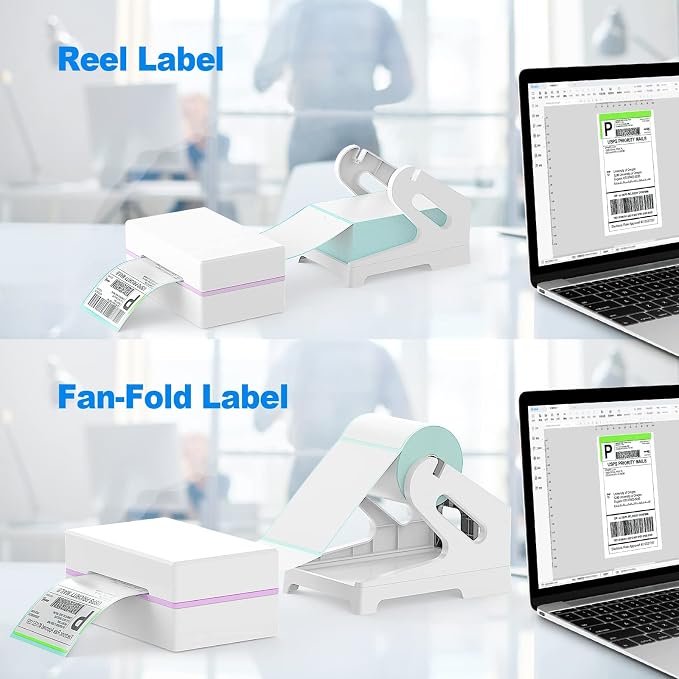 Thermal Label Holder for Rolls and Fan-Fold Labels, Sticker Roll Holder Work - Image 6