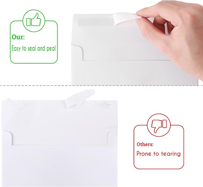 A2 Envelopes White, 70 Pack, Self Seal 120gsm Paper - Image 3