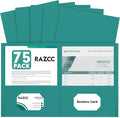 Two Pocket Folders, RAZCC 75 Pack 2 Pocket Folders Fit Letter Size Paper by RAZCC