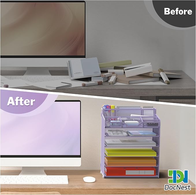 Docnest 6 Tier Mesh Desk Organizer - Image 3