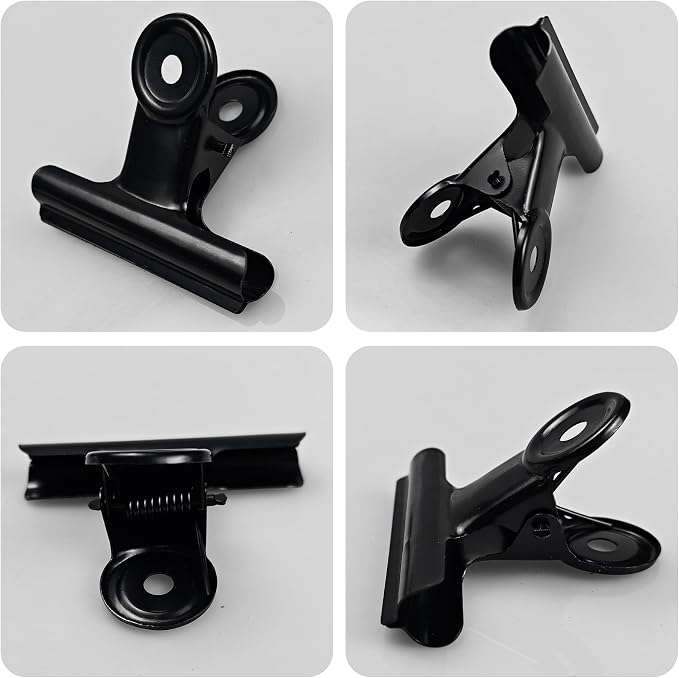 12Pcs 65mm Metal Binder Clips, Large Bulldog Paper Clamps Bull Clips, Hinge - Image 3