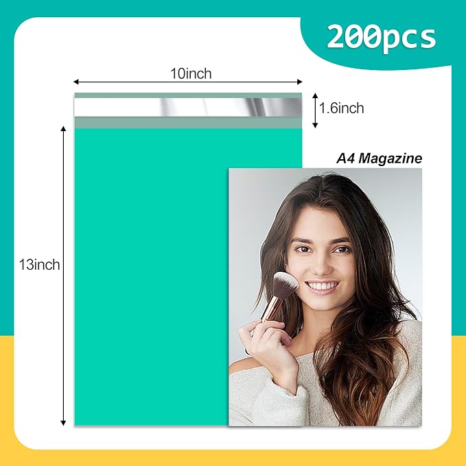 Poly Mailers 10x13 inch 200 Pcs, Plastic Mailing Envelopes - Image 2