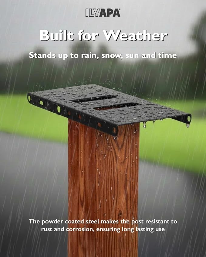 Ilyapa Metal Mailbox Post for Outside, Heavy Duty - Image 5