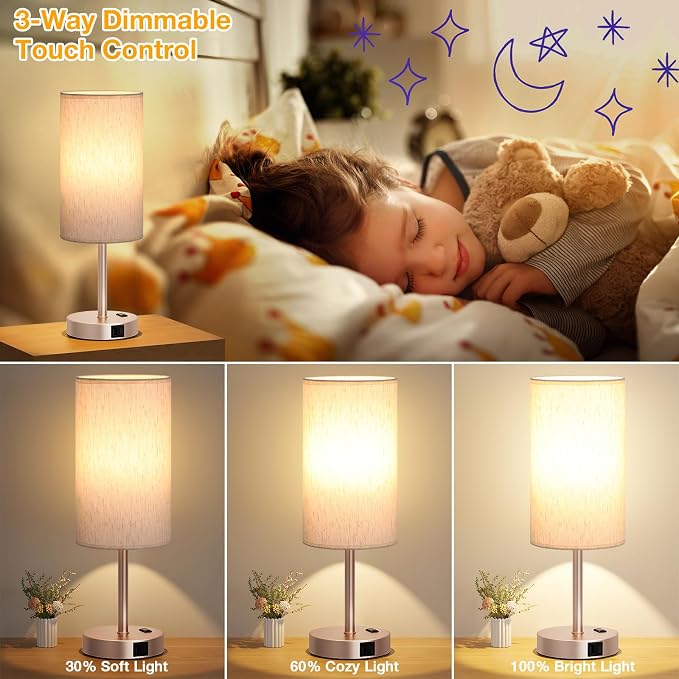 Dicoool Touch Bedside Table Lamp - Image 3