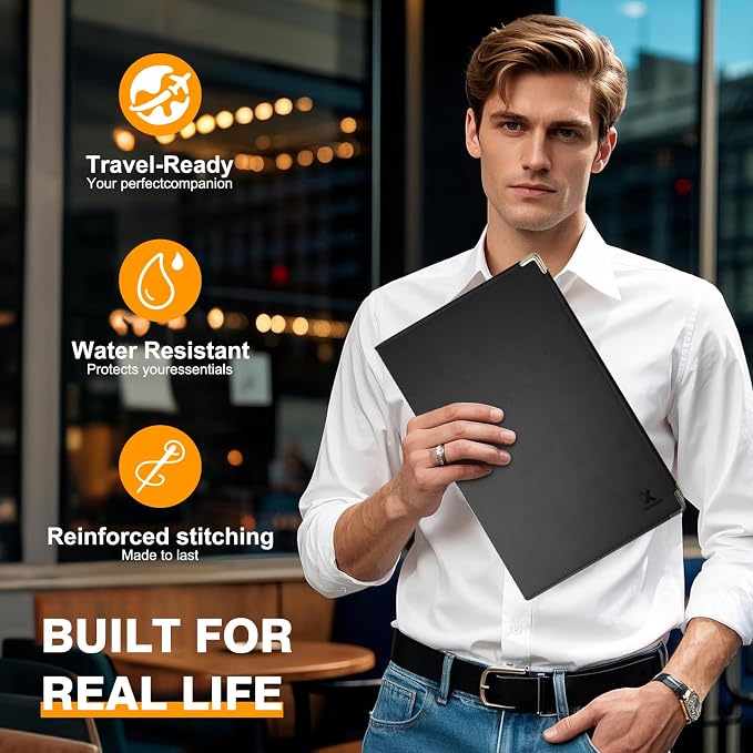 Tiankool Padfolio Portfolio Binder – Thickened Business Folder - Image 4