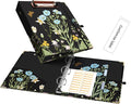 Ospelelf Mini Binder 3 Ring 1 Inch, Floral Round Ring Clipboard Binder by OspelelfOfficeSupplies