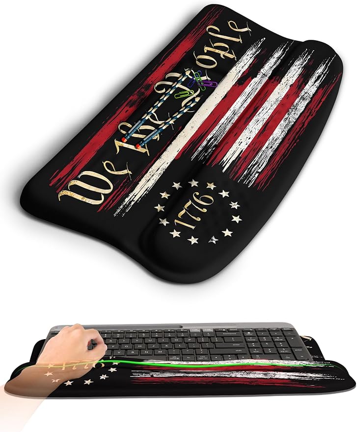 Ergonomic Wave Wrist Rest with Keyboard Stand, Cushioned Palm Rest, Comfortable by KUOSGM