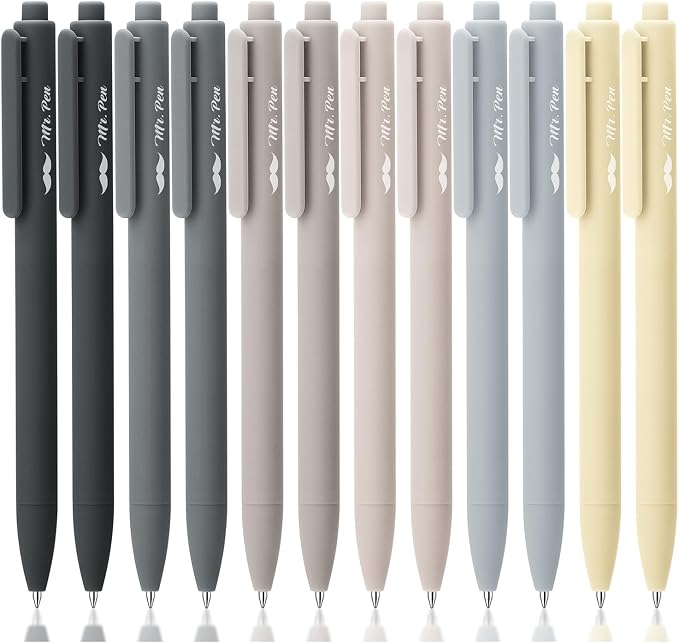 Mr. Pen- Retractable Gel Pens, 12 Pack, Fine Point 0.5mm, Fast Dry, Smooth by MrPen