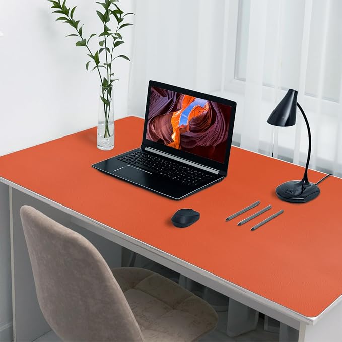 Boutilon Leather Desk Pad Protector, Non-Slip Mouse Pad, Laptop Desk Pad - Image 6