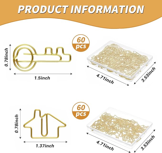 Hesena 120 Pcs Paper Clip Set, Real Estate Agent, Realtors Gifts - Image 2