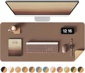 YSAGi Double-Sided Desk Pad, 35.4"x17"Leather Desk Mat, Eco Cork Desk Pad by YSAGi