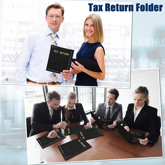 Mooliwe 100 Pcs Black Tax Return Folders Bulk 9 x 11.25 Inches Income Tax - Image 5