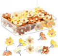 Sawysine 60 Pcs Cute Push Pins Decorative Push Pins Thumb Tacks Colorful Flower by Sawysine