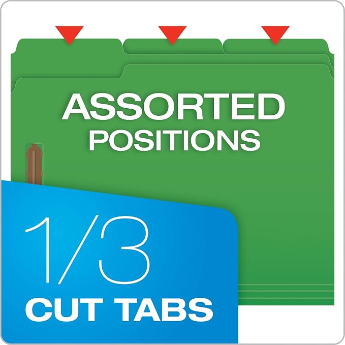 Pendaflex Fastener Folders, 2 Fasteners, Letter Size, 1/3 Cut Tabs in Left - Image 4
