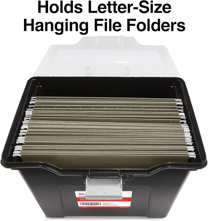 STAPLES File Box File Portable Tote, Letter Size - Image 3