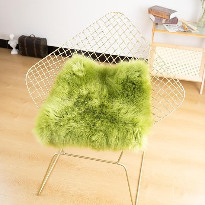 LLB Sheepskin Chair Covers Office Chair Cushion Dining Room Chair Pads Desk - Image 4