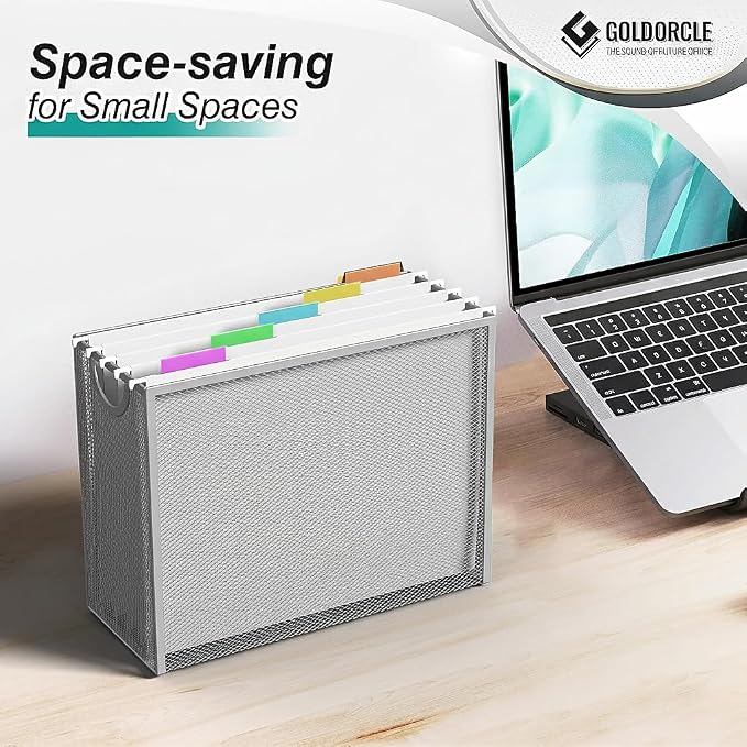 Hanging File Organizer, Letter-Size File Holder Filing Box - Image 4