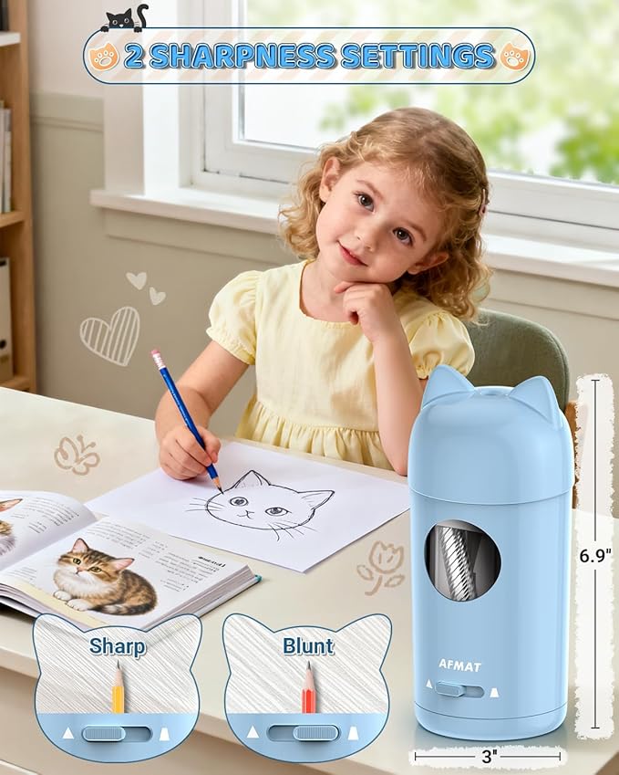 AFMAT Electric Pencil Sharpener, Pencil Sharpener - Image 5