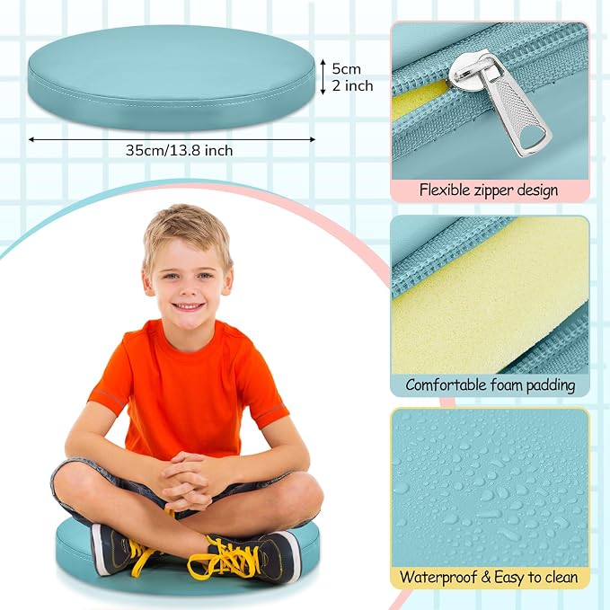 Juexica 8 Pcs Extra Thick Flexible Seating Floor Cushions Assorted Colored - Image 2